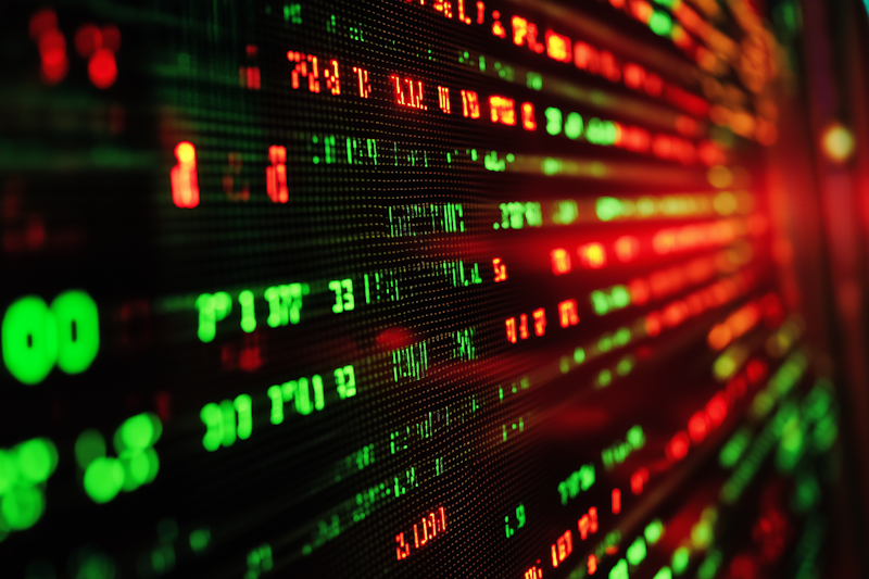 Investment portfolio growth chart with strategy documents